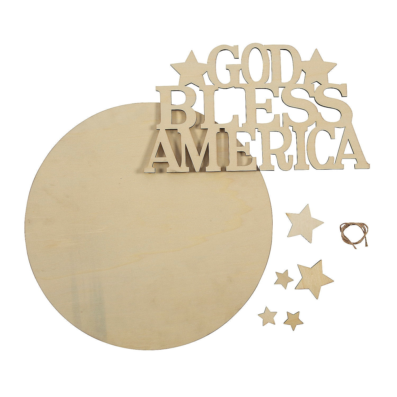 DIY Unfinished Wood God Bless America Sign