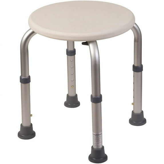 VAIKAXY Shower Chair Bath Seat for Tub or Shower Bench for Inside Shower, Made of Non Slip Aluminum with Plastic Seat, Adjustable Height, Holds Weight up to 330 Pounds, Bath Stool, White