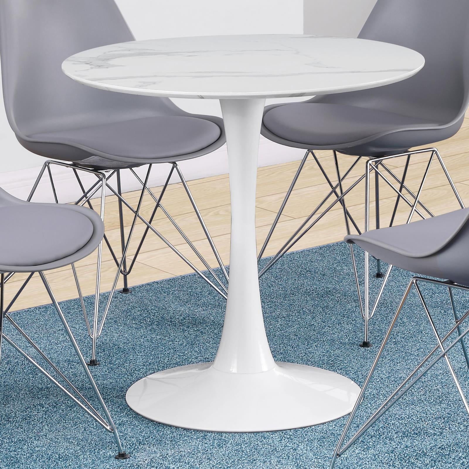 Coaster Company 30" Wooden Round Outdoor Bistro Table with Table, White