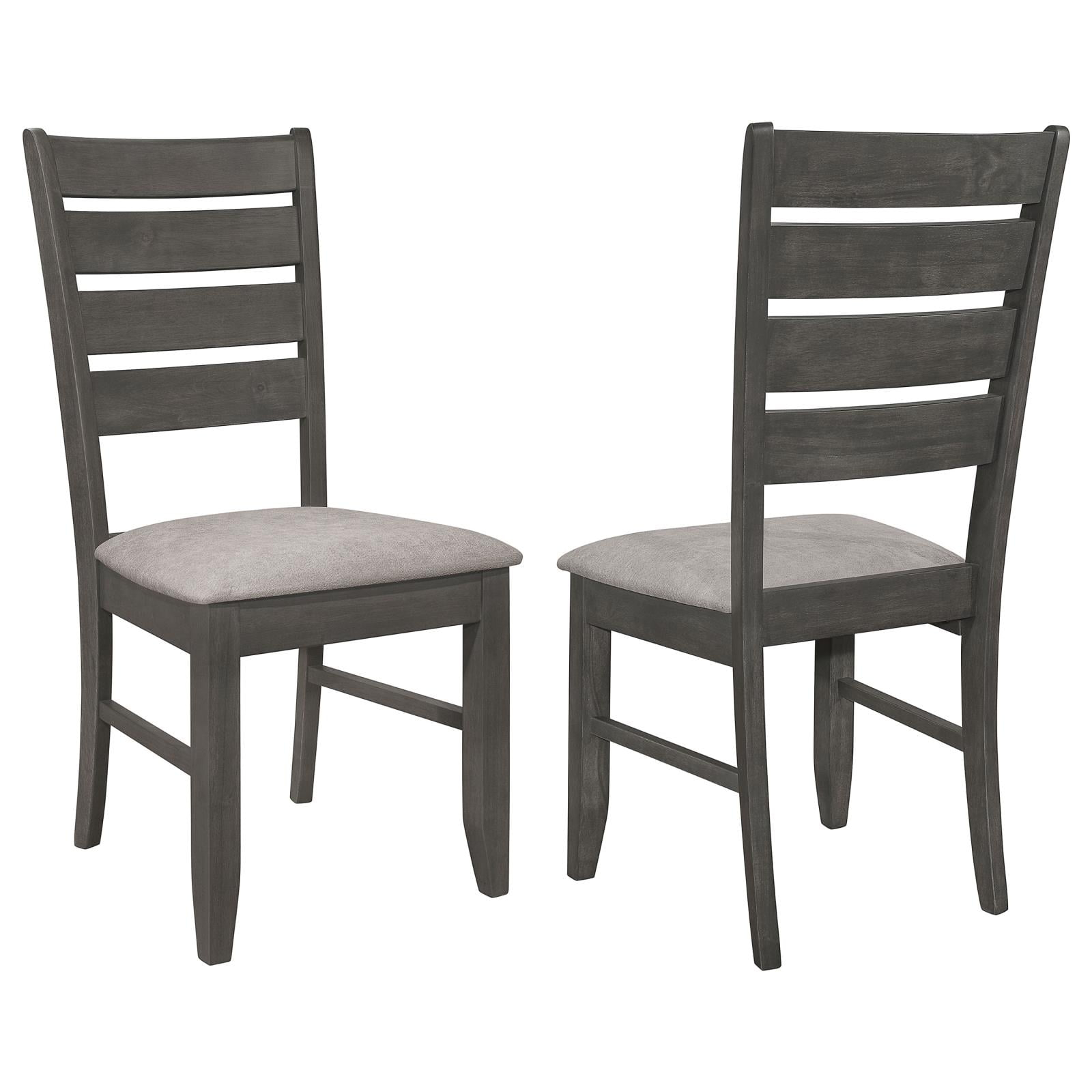 Newline Dalila Wood Dining Side Chair Dark Grey (Set Of 2)