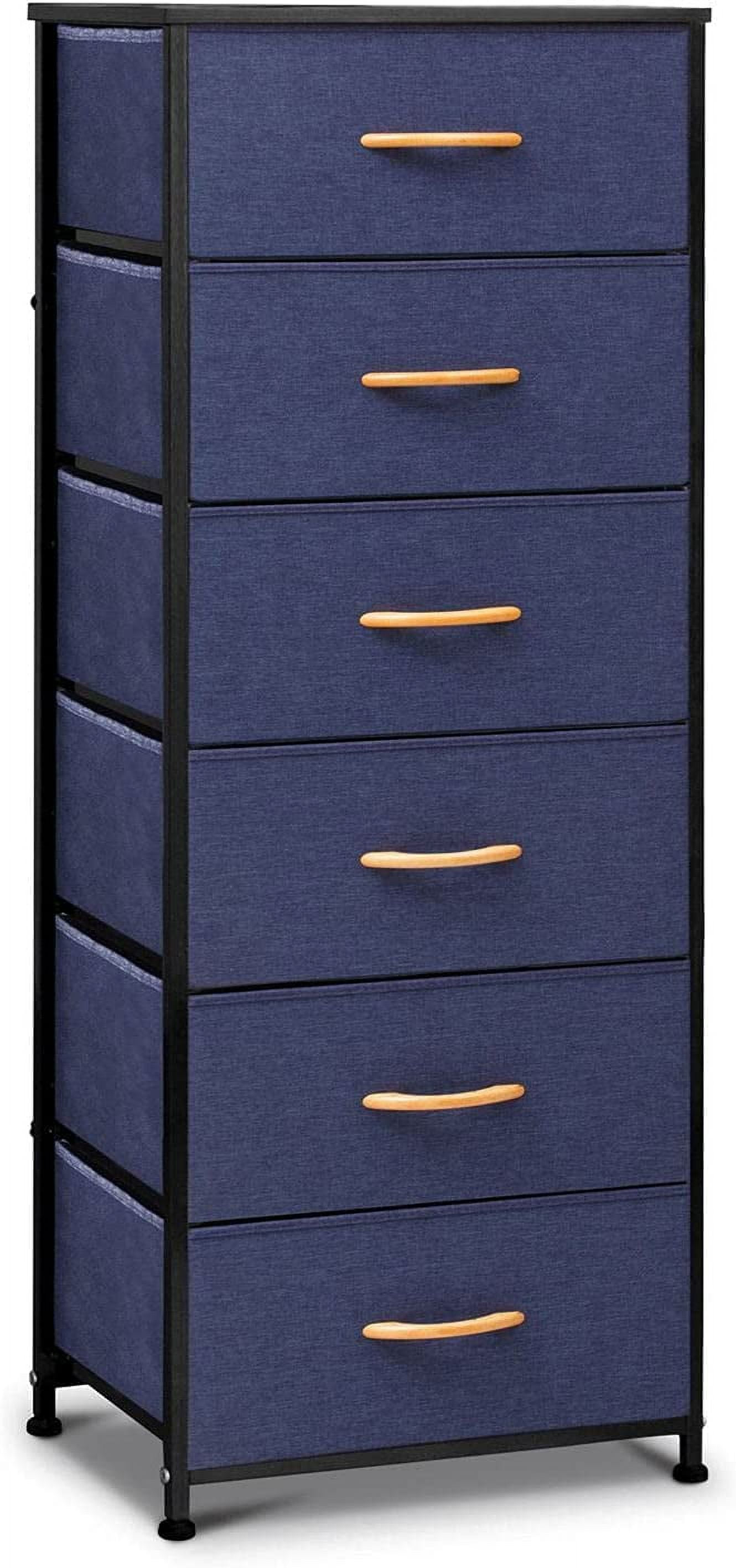Pellebant 6 Drawers Vertical Dresser Storage Tower Chest, Blue