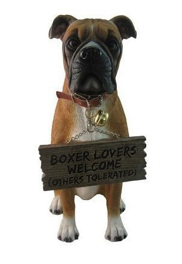 DWK CORP World Of Wonders "Tyson" The Boxer Dog Garden Welcome Statue
