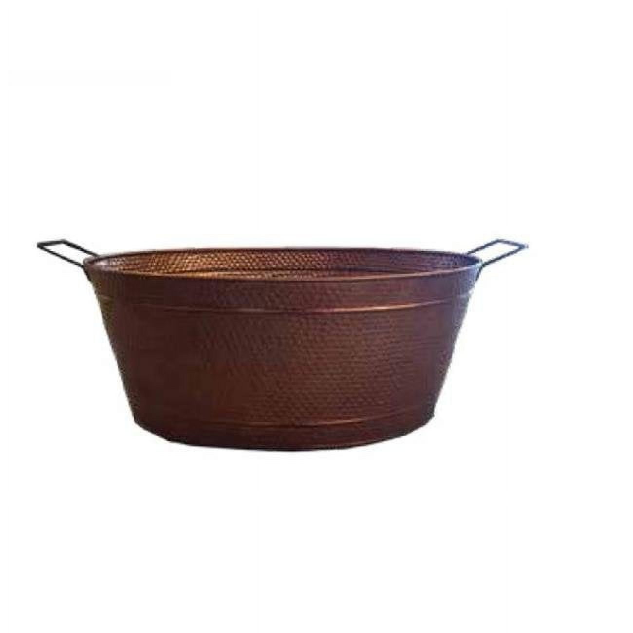 Hammered Steel Log Bucket, Copper
