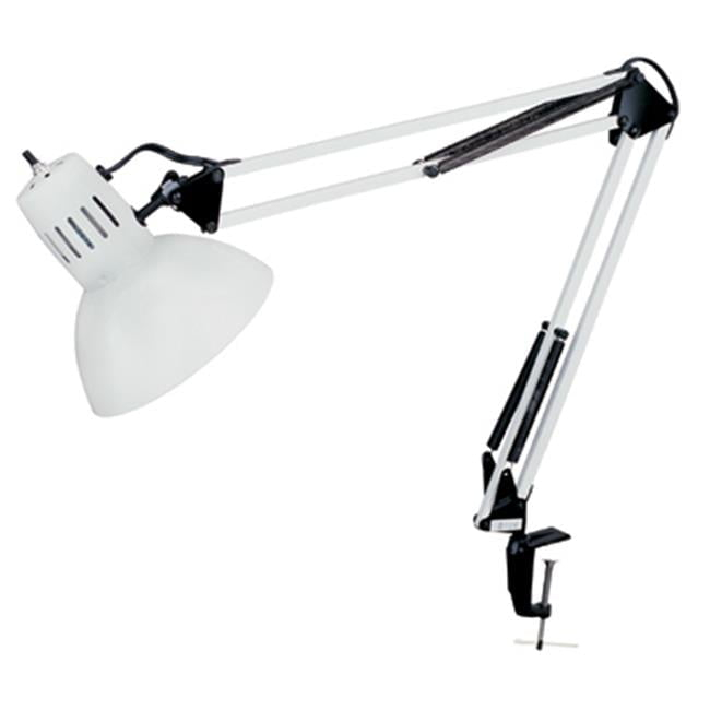 Dainolite  1-Light Clamp-On Lamp Metal MX - White