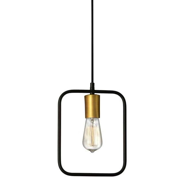 Dainolite 1 Light Pendant, Matte Black