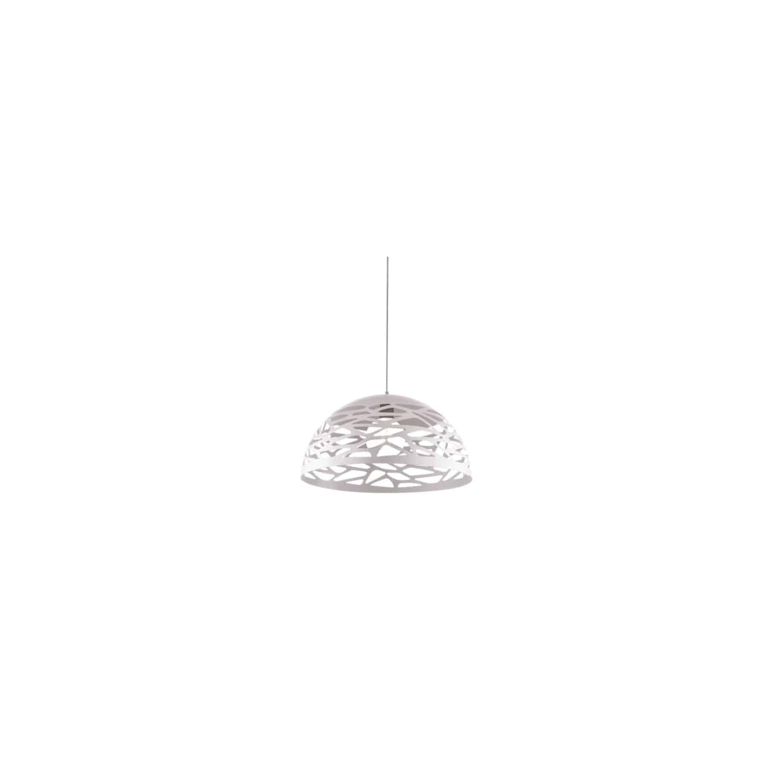 Dainolite 1 Light Pendant, Matte White Finish
