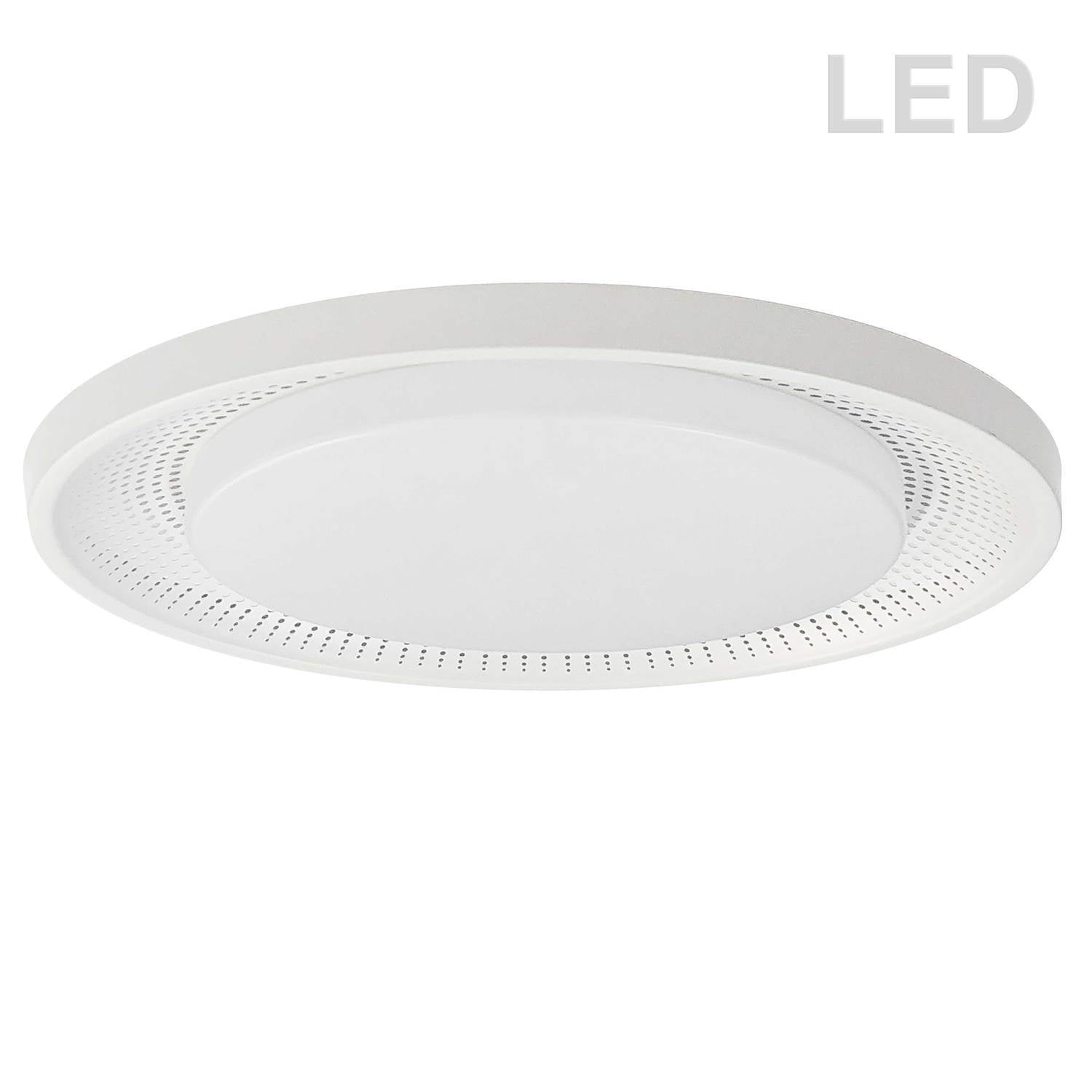 Dainolite Metal Modern 30 Watt Boullier Matte White Flush Mount