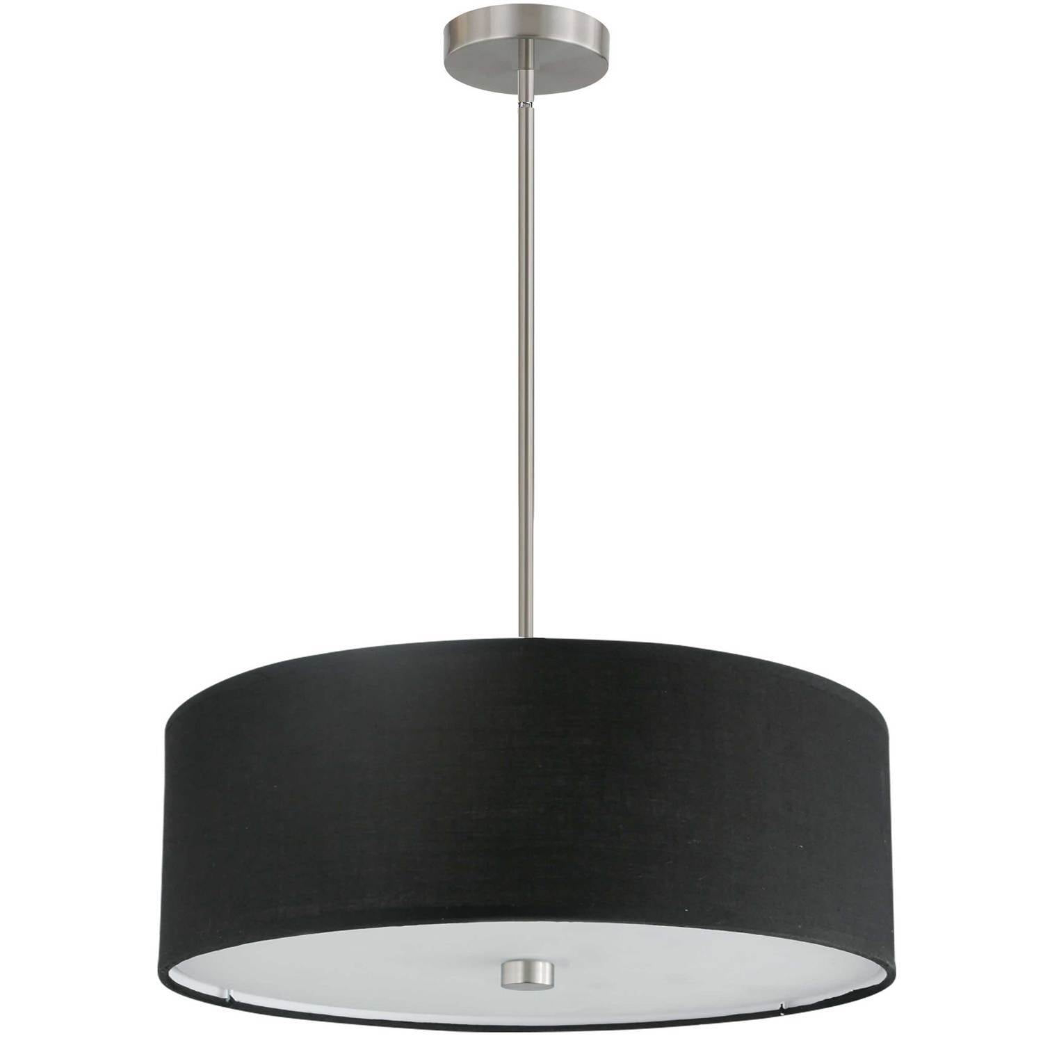 Dainolite 4LT Incandescent Pendant SC w/ Black Shade