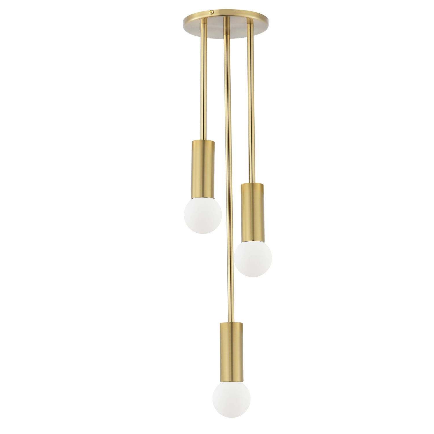 Dainolite ADS-63P-AGB 6 in. Adams 3 Light Incandescent Pendant, Aged Brass