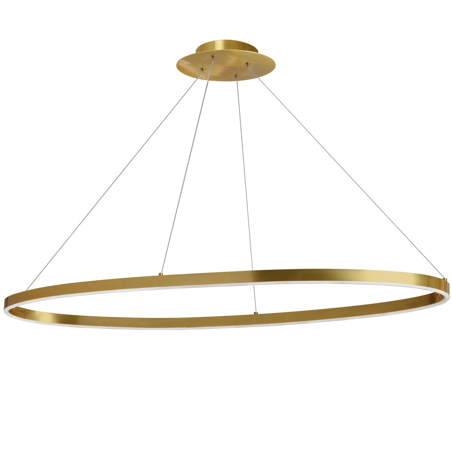 CIR-4463C-AGB-Dainolite-Circulo - 63W 1 LED Pendant In Modern Style-1.5 Inches Tall and 44 Inches Wide-Aged Brass Finish