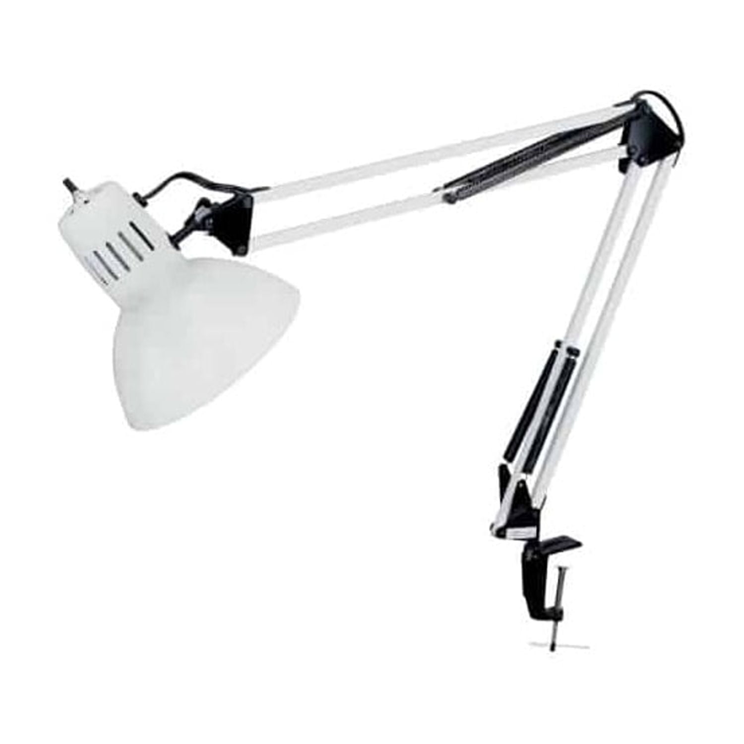 Dainolite  1-Light Clamp-On Lamp Metal MX - White