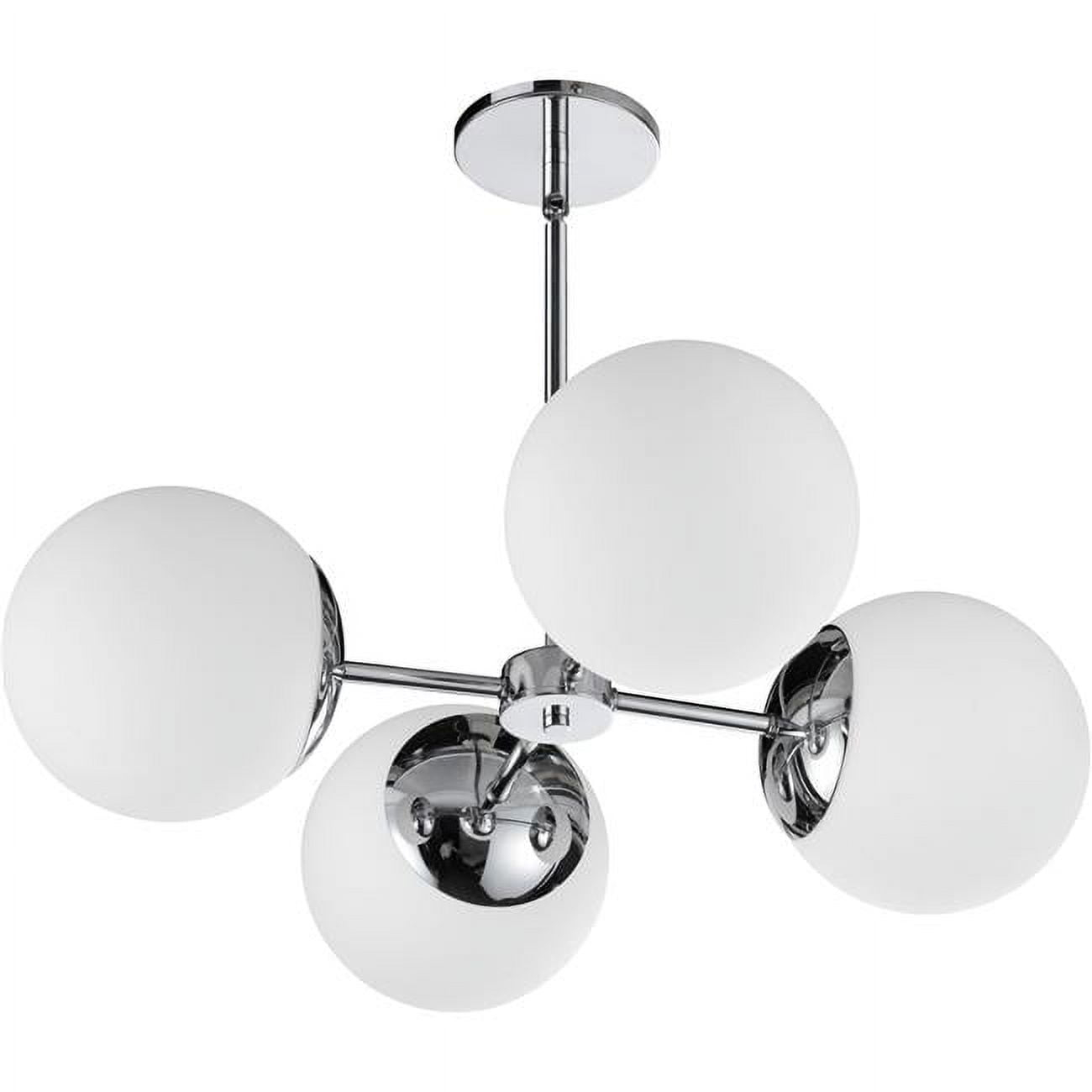 Dainolite  Dayana 4 Light Transitional Matte Black Luxury Globe Chandelier