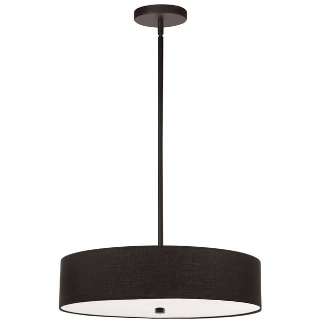 Dainolite - Everly - 4 Light Pendant-Matte Black Finish-Black  Shade Color -