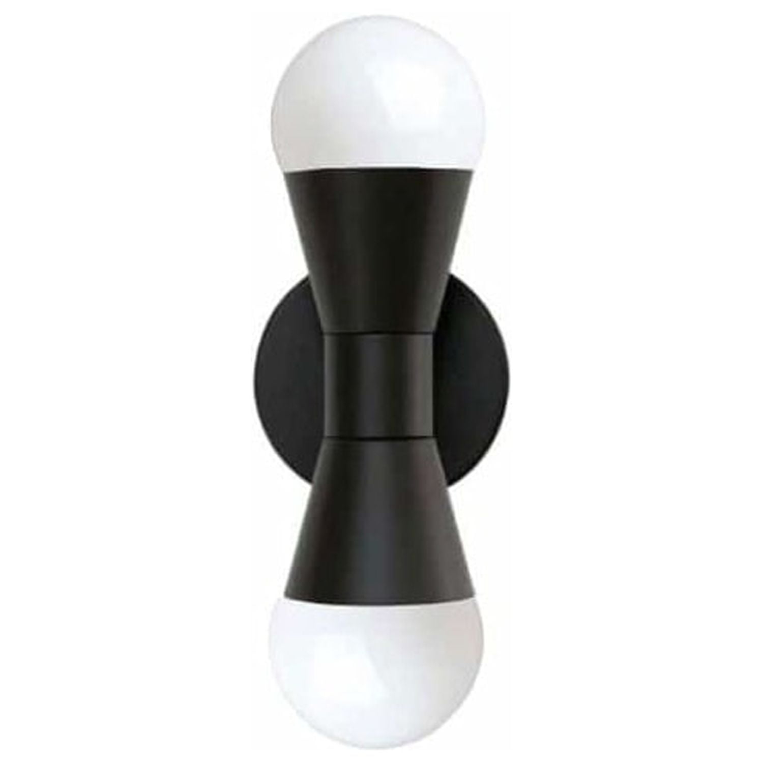 Dainolite - Fortuna - 2 Light Wall Sconce-Matte Black Finish-Matte Black
