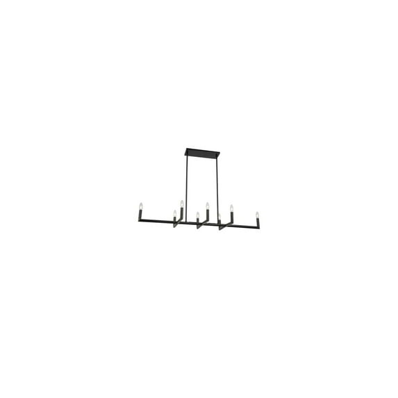Dainolite  Nora 8 Light Contemporary Matte Black Luxury Lantern Chandelier