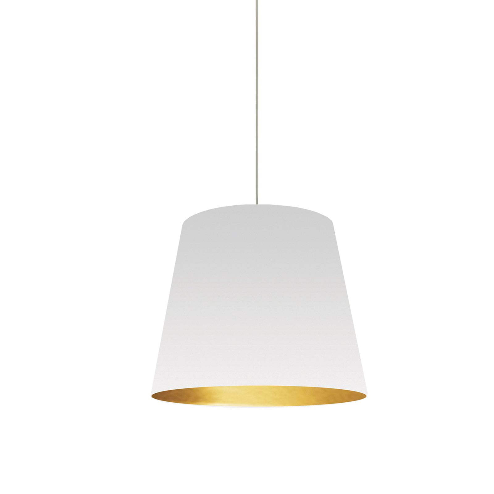 Dainolite 1LT Oversized Drum Pendant,Small - Wht/Gld