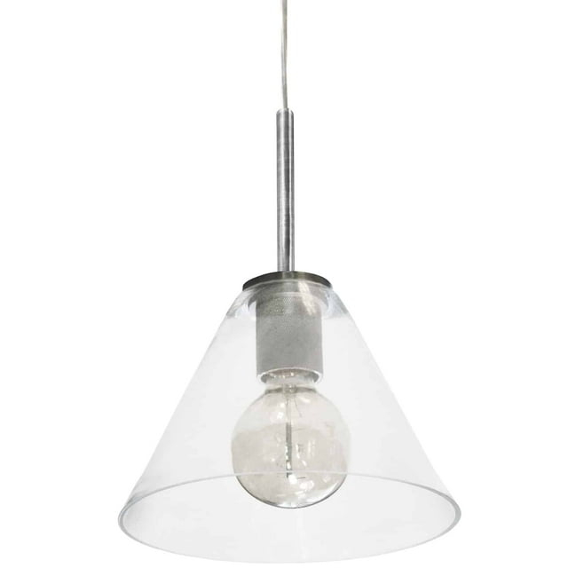 Dainolite - Roswell - 1 Light Pendant with Clear Glass-Satin Chrome Finish