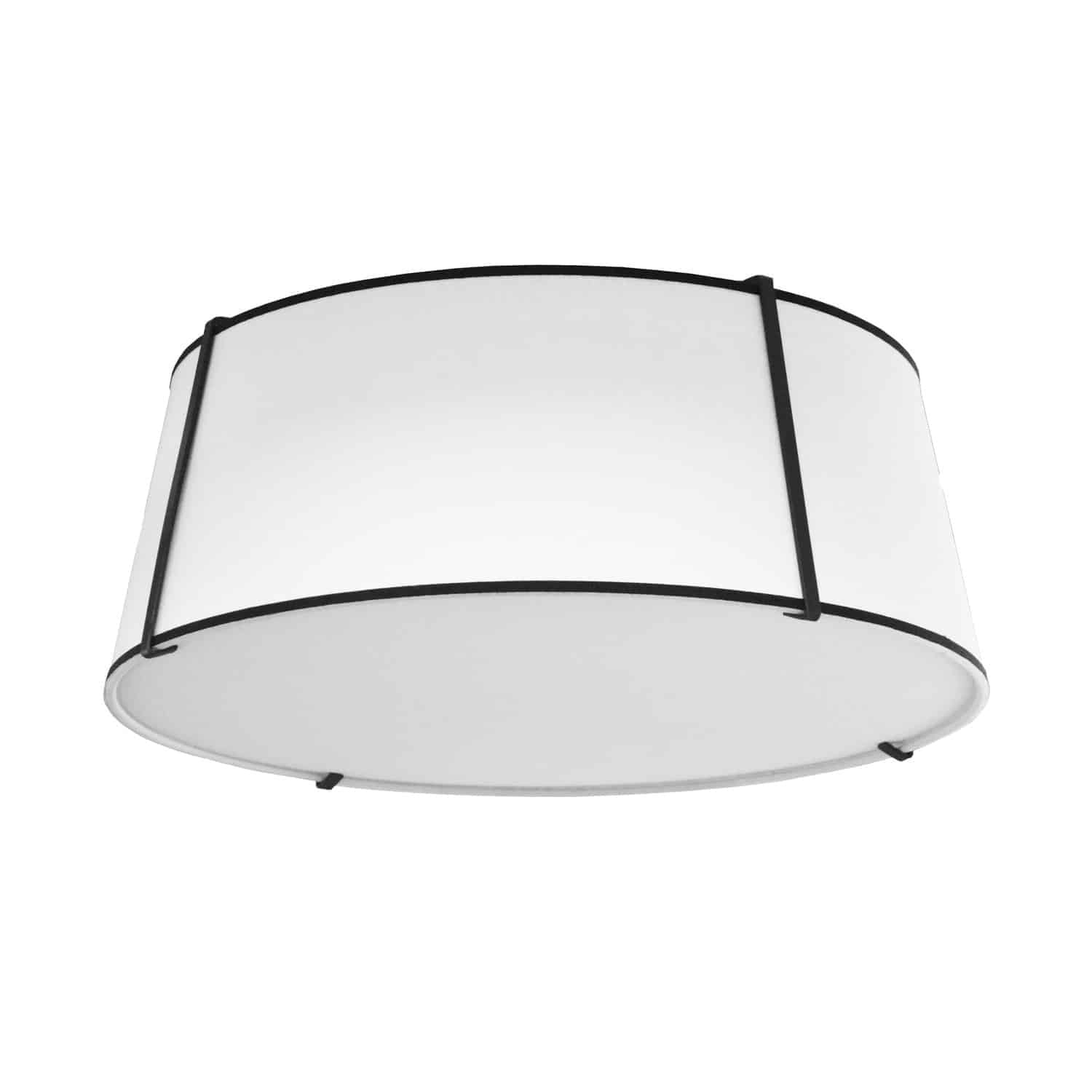 Dainolite  Trapezoid 4 Light Contemporary White Luxury LED Flush Mount Ceiling Light