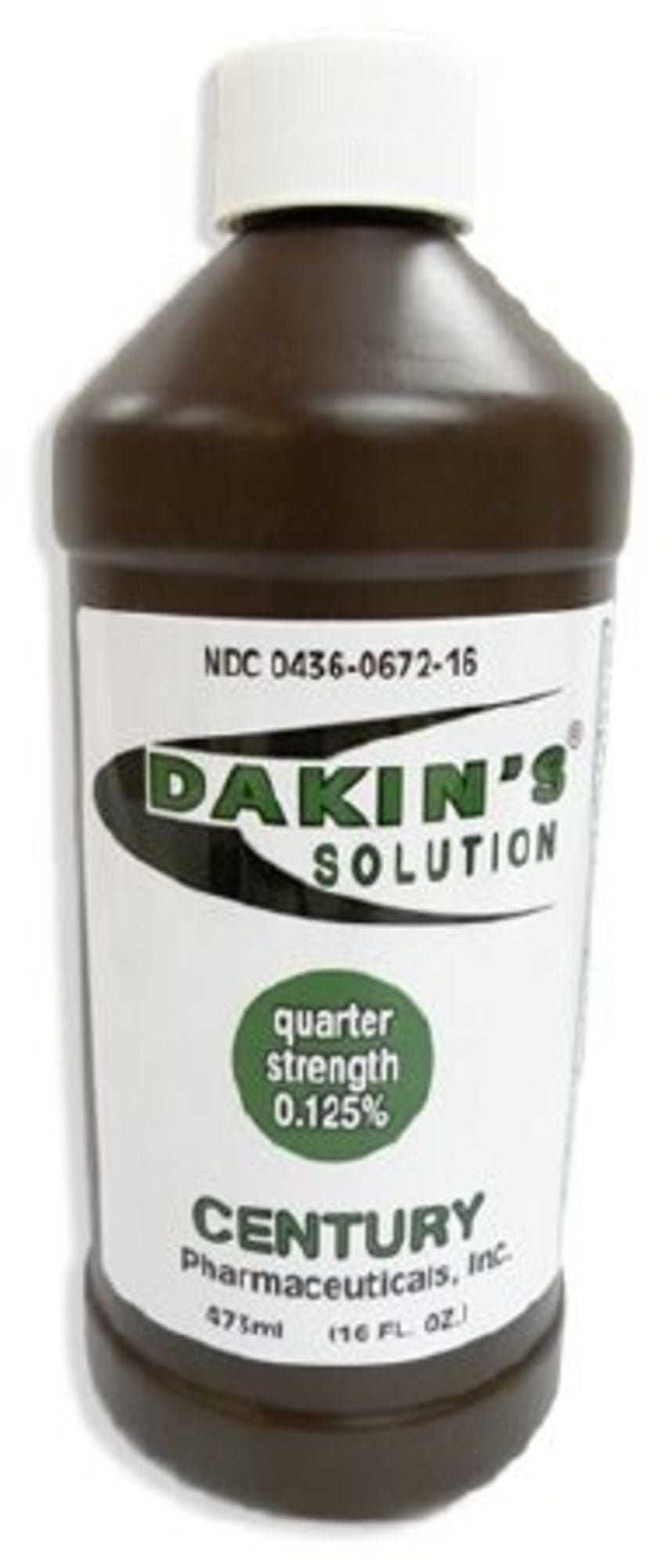 Dakin's Solution-Quarter Strength Sodium Hypochlorite 0.125% Wound Therapy for Acute and Chronic Wounds 16 oz 1 ea