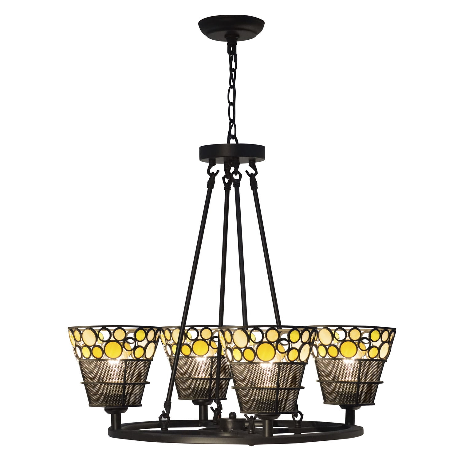 Dale Tiffany Pasqual 4-Light Mesh Tiffany Hanging Fixture