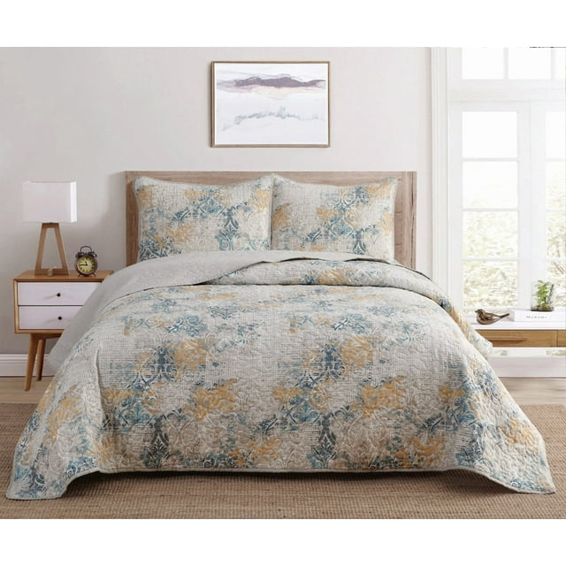 Bed Bath Fashions Dan River Reversible Printed Quilt Set (3 Piece) (Set of 3)