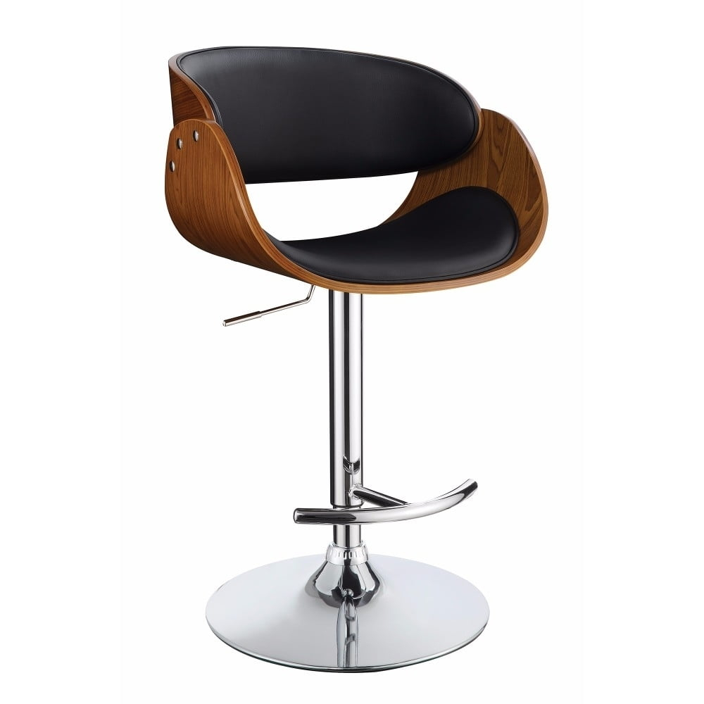 Dana Adjustable Bar Stool Black and Chrome
