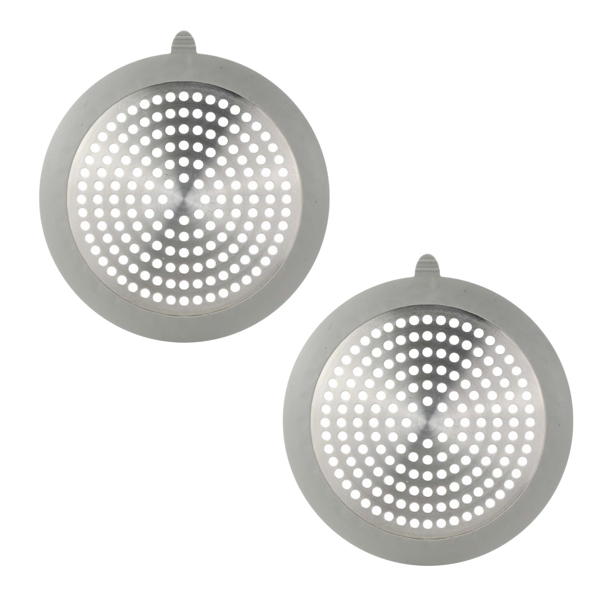 Danco Bathroom Sink/Bathtub Hair Catcher & Drain Protector in Stainless Steel (2-Pack)