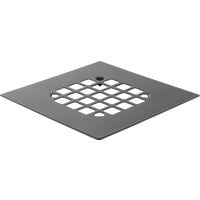4.25 in. Square Stainless Steel Drain Cover, Matte Black