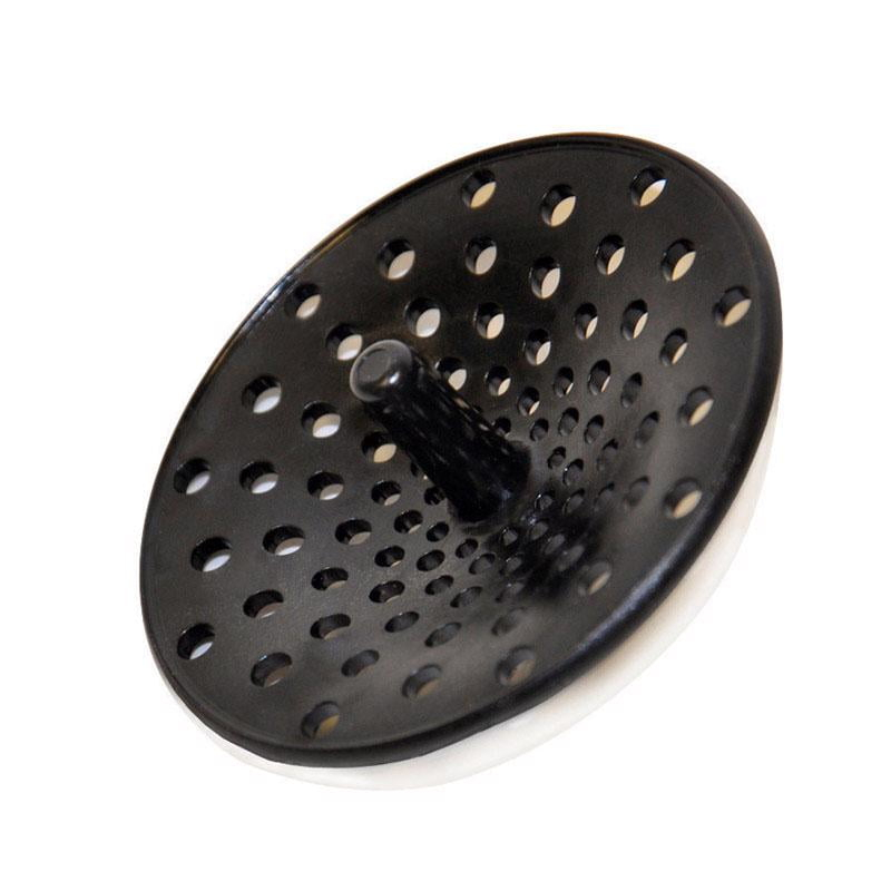Daiosportswear Sink Strainer Kitchen Drain Household Black Stainless Steel Sink Filter Basket Sink Plug Vegetable Basin Water Blocking Accessories