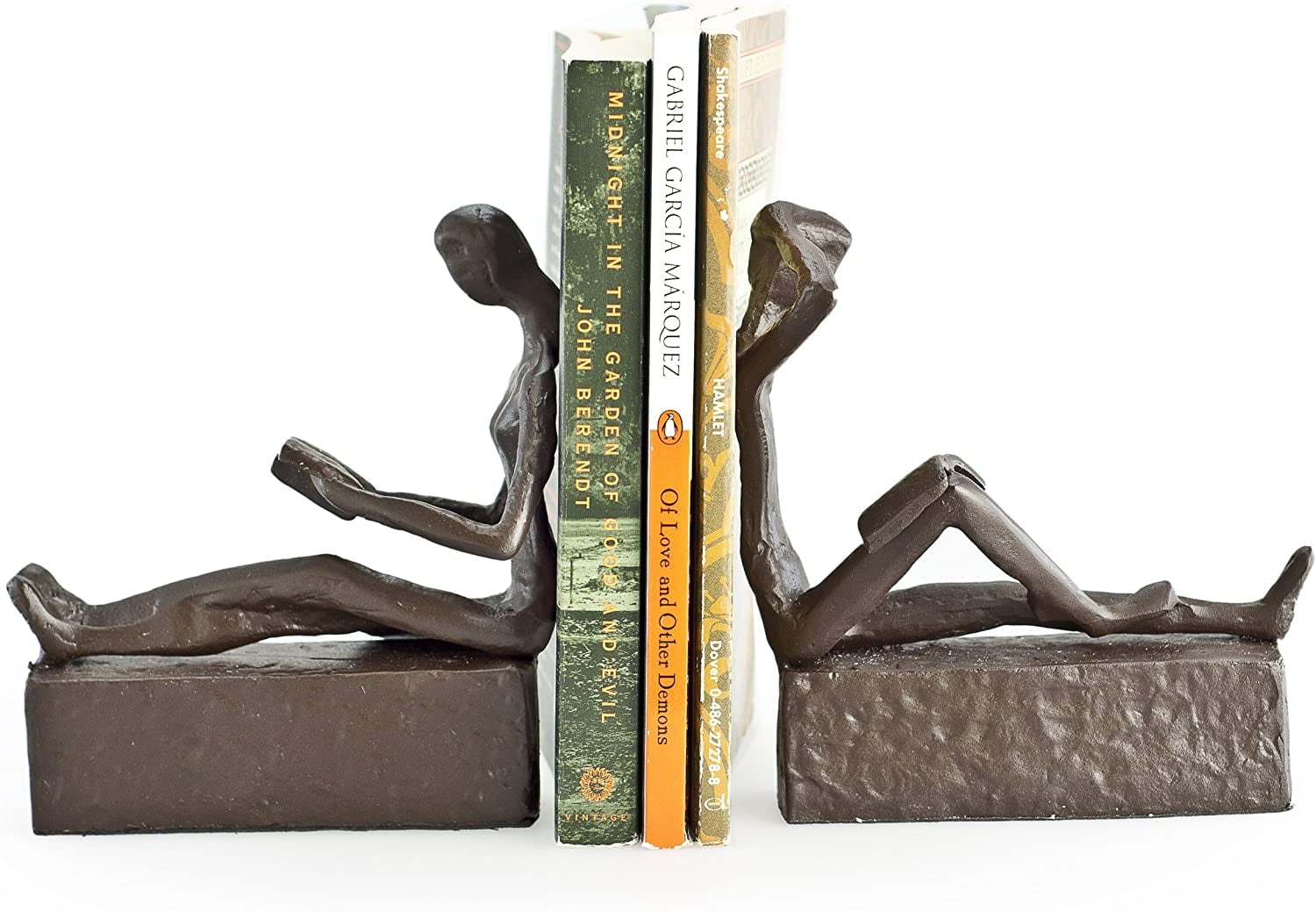 Danya B Man & Woman Reading Metal Bookend Set