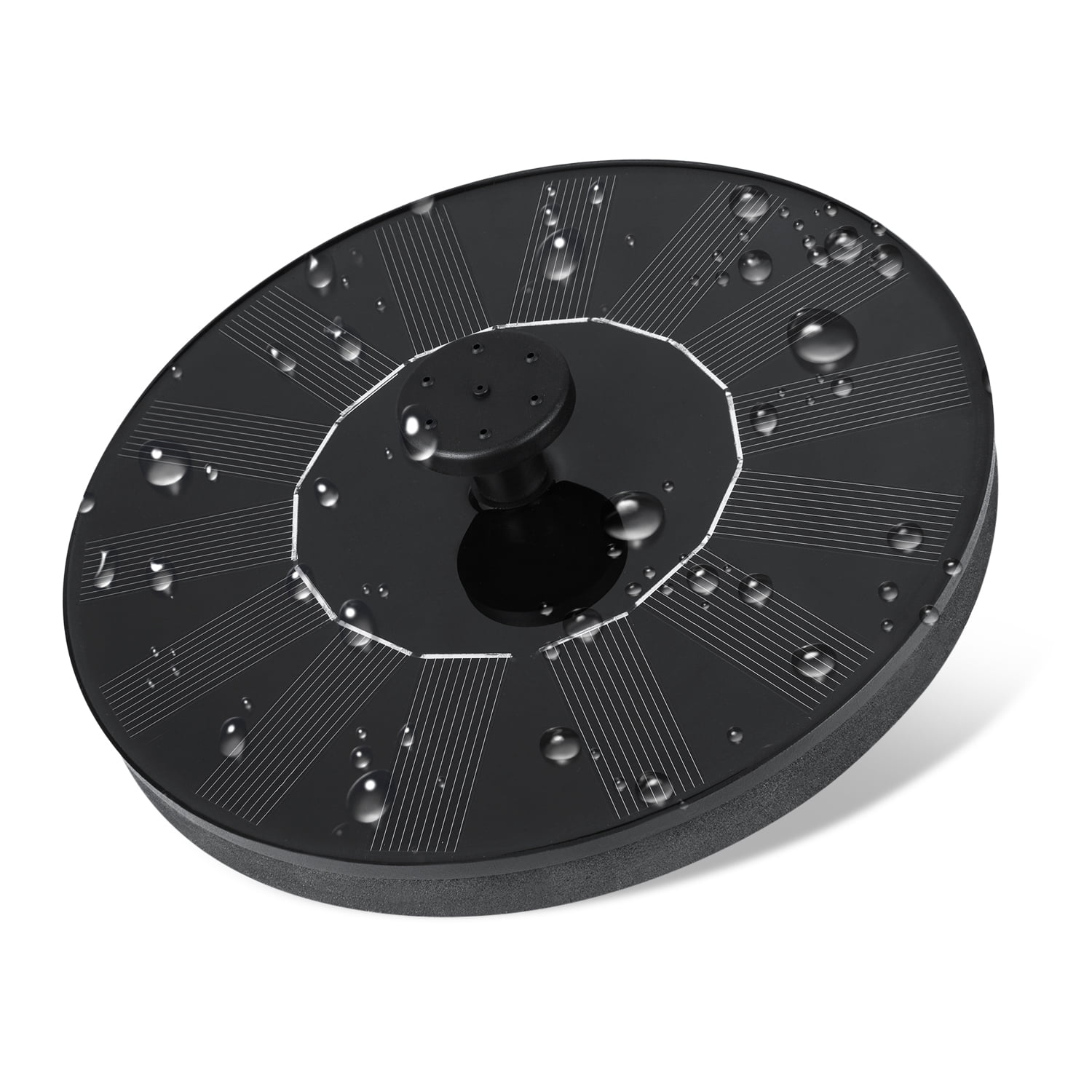 Dartwood Solar Bird Bath and Water Fountain with 4 Different Nozzle Heads - Perfect for Bird Baths and Small Ponds