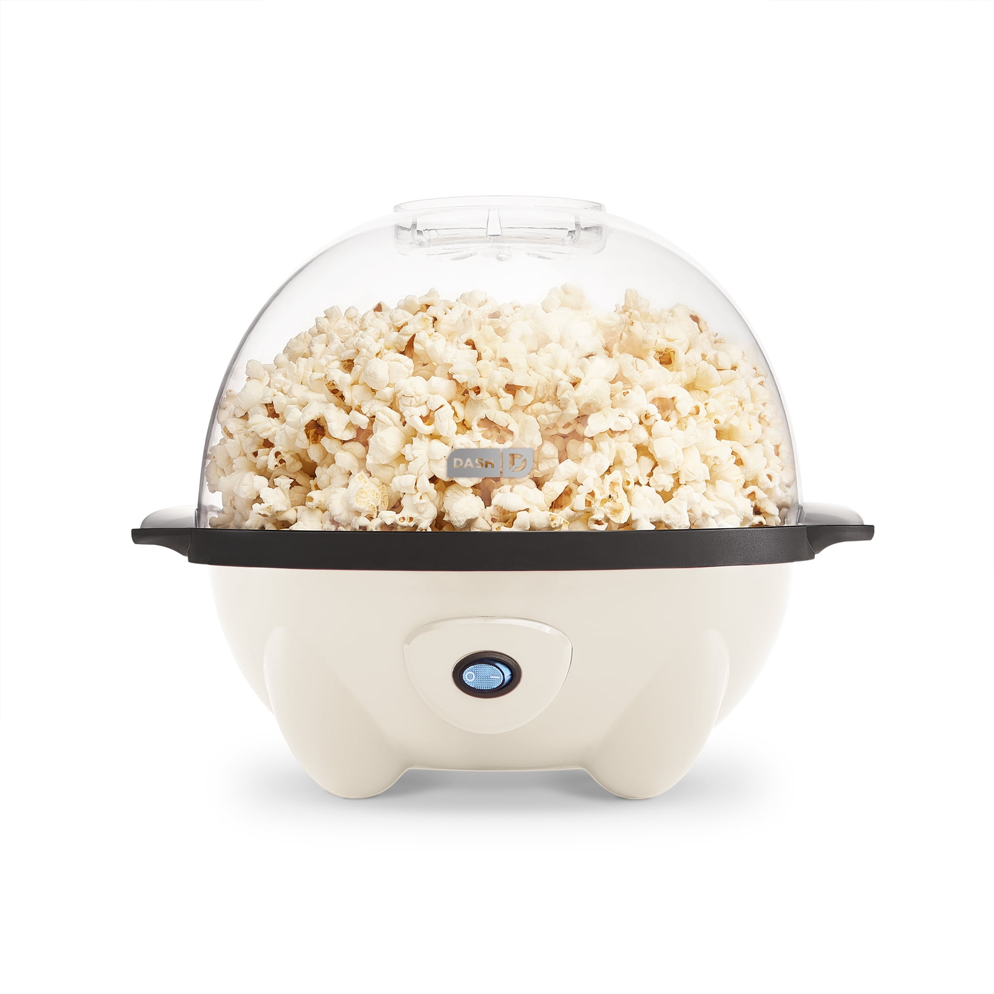 Dash 4.5qt Stirring Electric Popcorn Maker with Lid for Serving Bowl & Convenient Storage, 18 Cups - Cream - New