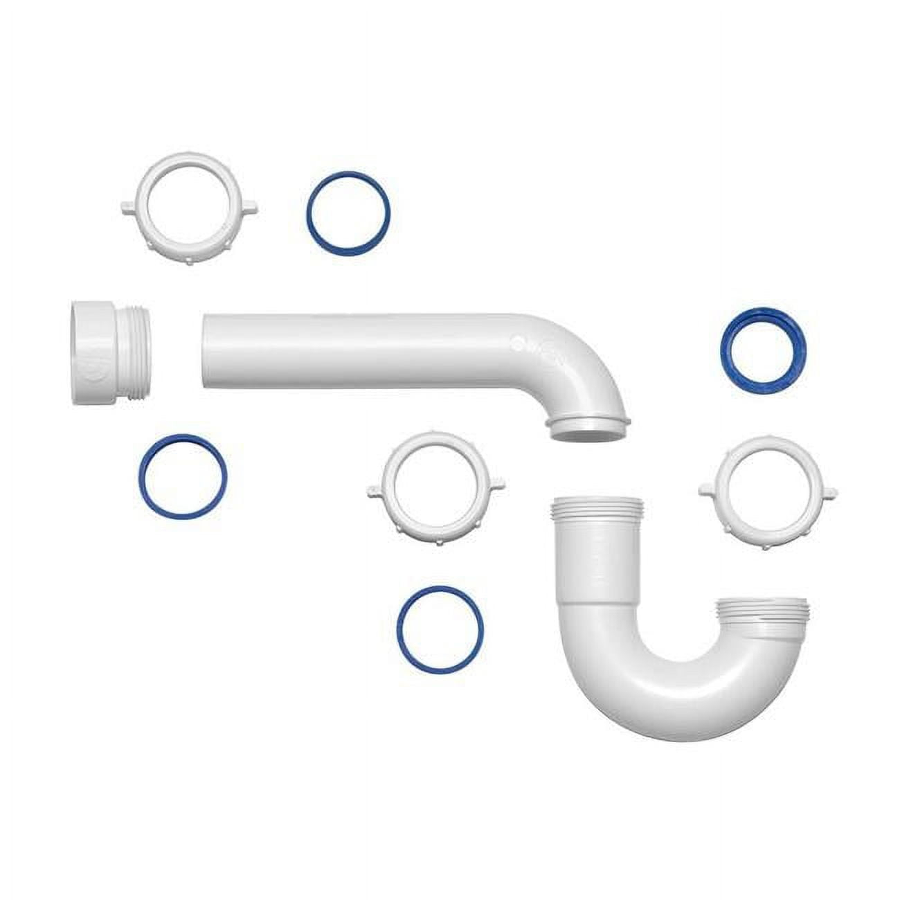 Dearborn P9703WBG 0.5 x 1.5 in. White P-Trap Reversible J-Bend Plastic Pipe
