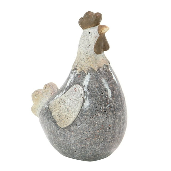 DecMode 13" Indoor Outdoor Rooster Garden Sculpture
