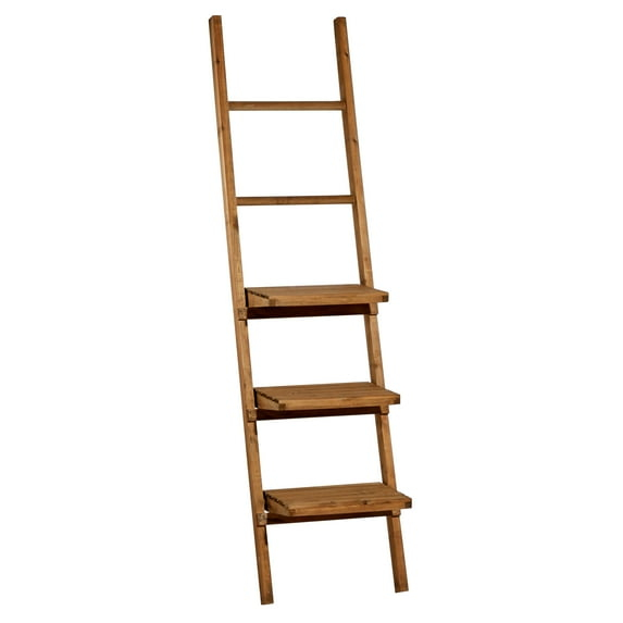 DecMode 18" x 11" 5-Tier Brown Wall Shelf