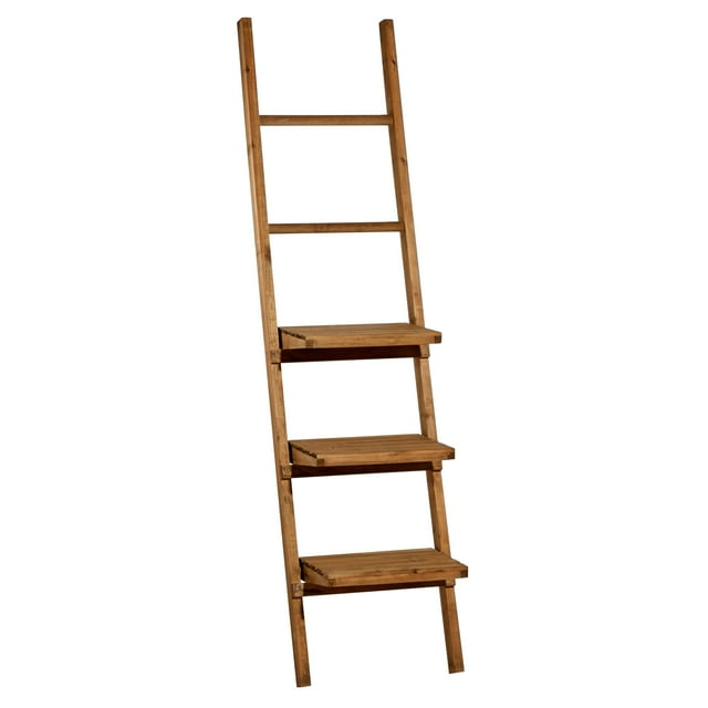 DecMode 18" x 11" 5-Tier Brown Wall Shelf