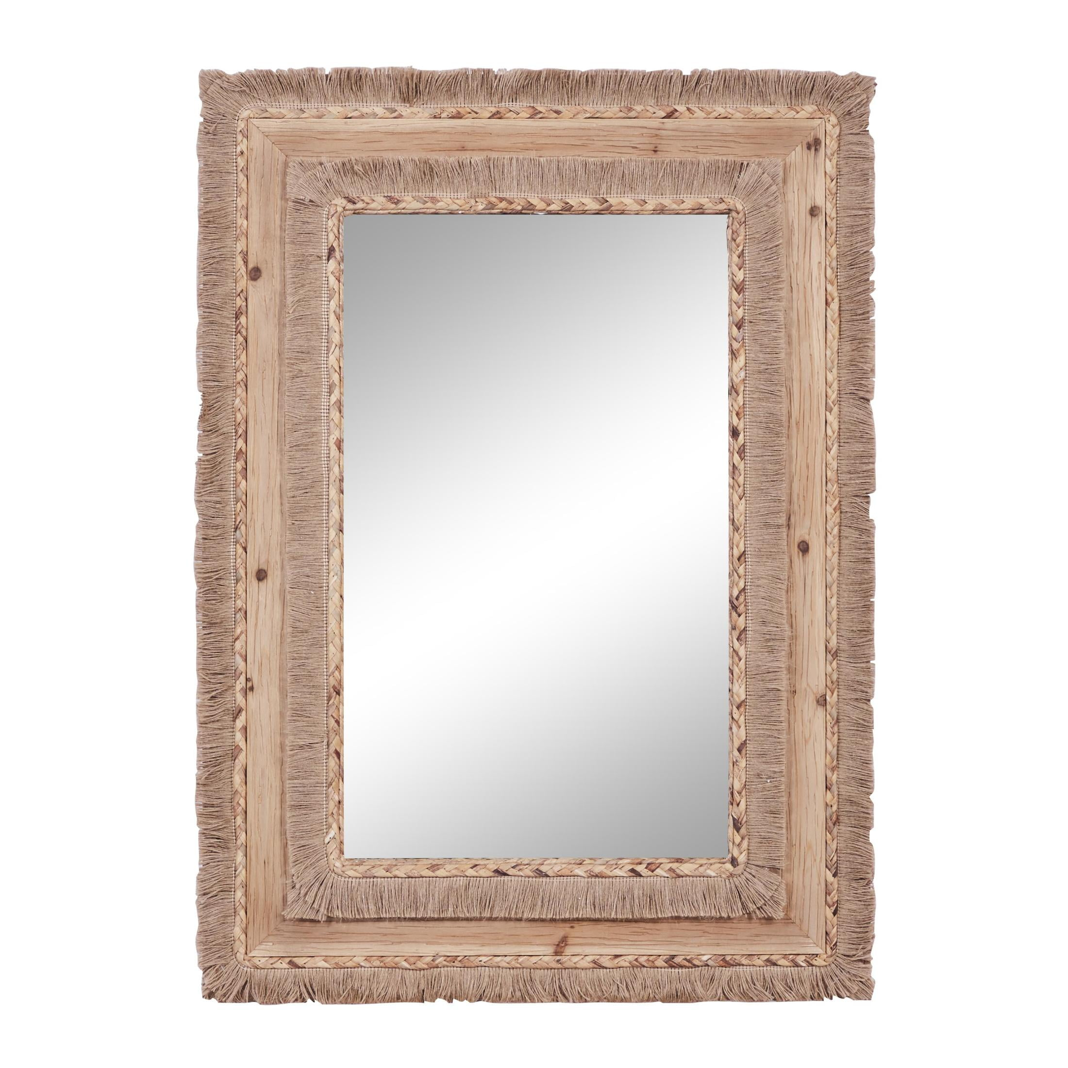 DecMode 26" x 36" Brown Wall Mirror