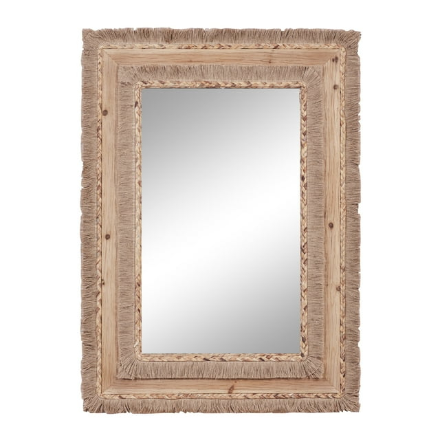DecMode 26" x 36" Brown Wall Mirror
