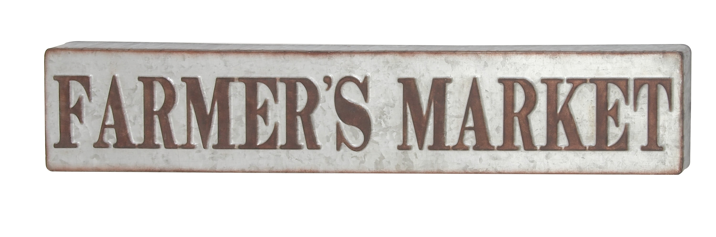 DecMode Indoor Grey Metal Farmhouse Sign Wall Decor