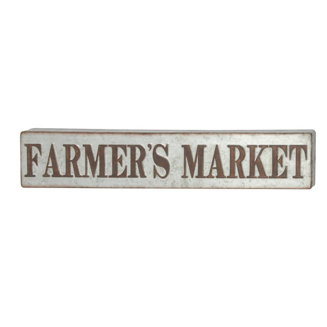 DecMode Indoor Grey Metal Farmhouse Sign Wall Decor