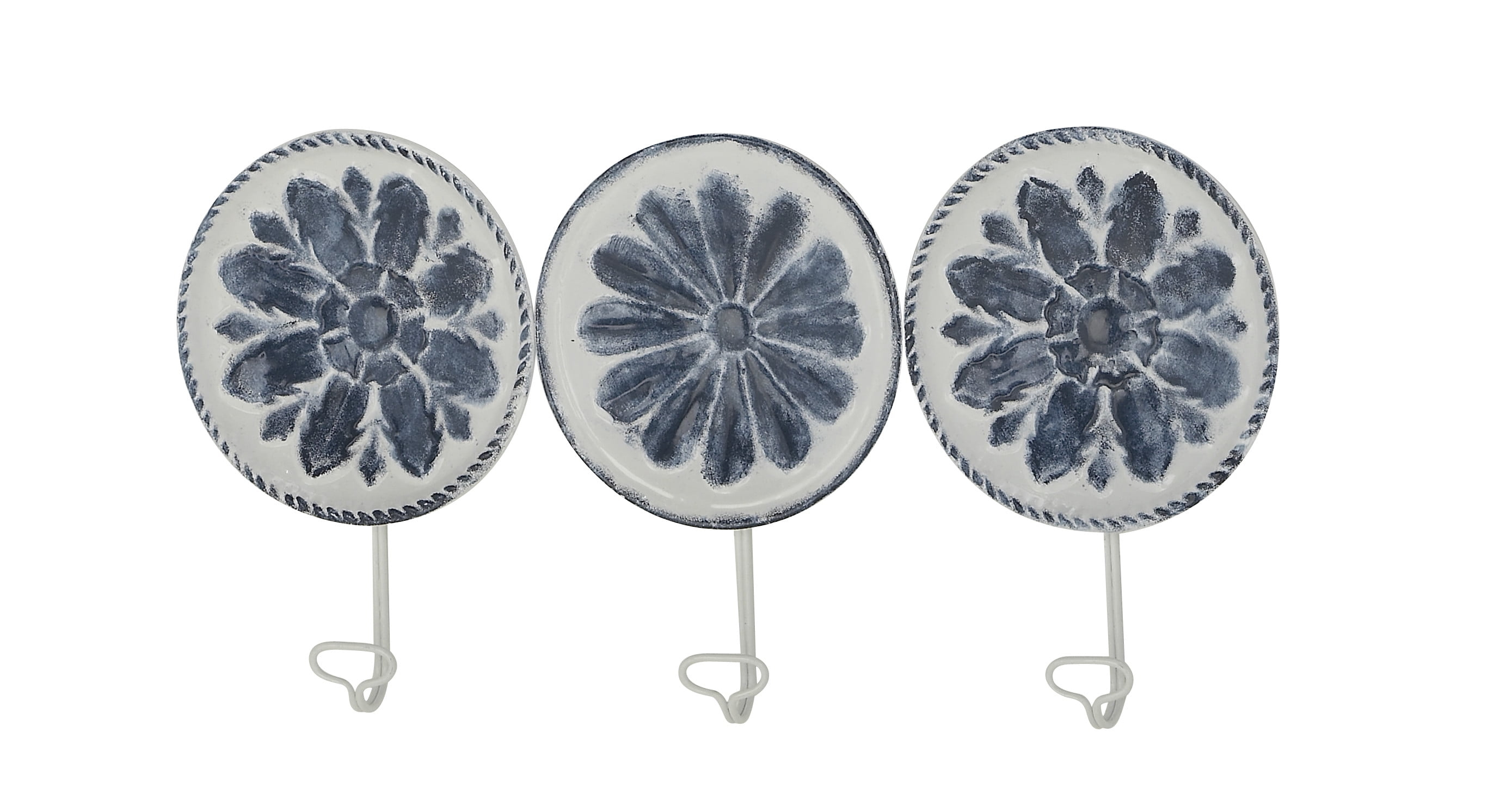 DecMode Indoor White Metal Farmhouse Wall Hook