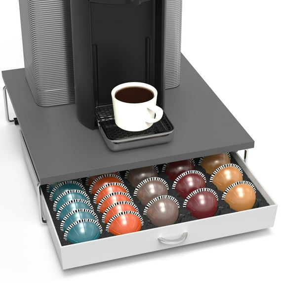 DecoBros Supreme Vertuoline Drawer, Holds with 30 Big or 60 Small Vertuoline Pods, Grey