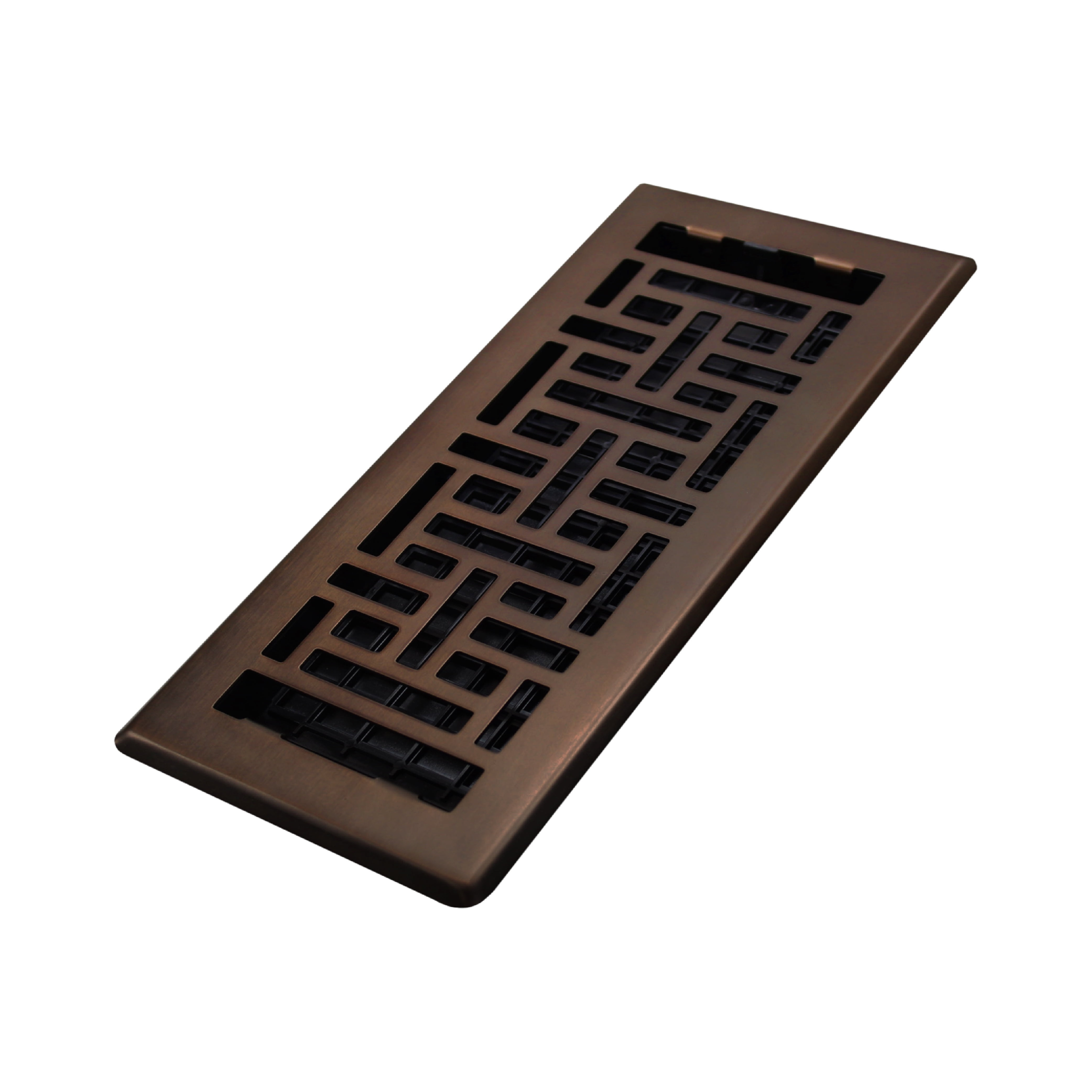 Decor Grates AJH410-RB Oriental Floor Register, 4x10 Inches, Rubbed Bronze Finish