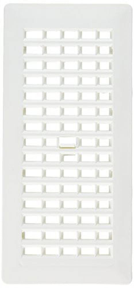 Decor Grates PL410-WH 4-Inch by 10-Inch Plastic Floor Register, White