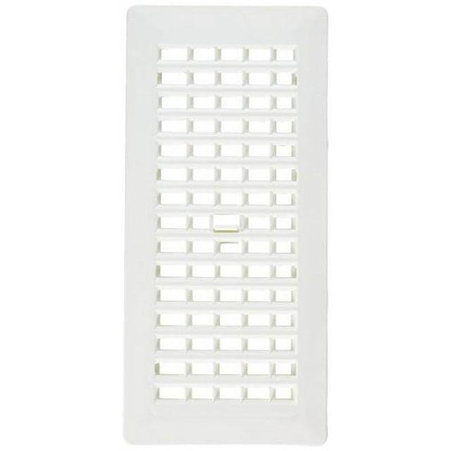 Decor Grates PL410-WH 4-Inch by 10-Inch Plastic Floor Register, White