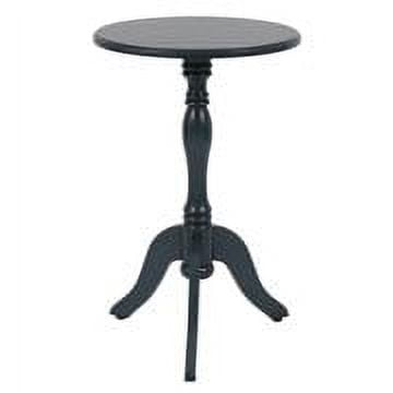 Decor Therapy Simplify Round Pedestal Accent Table, 24" x 15" x 15" - Antique Navy