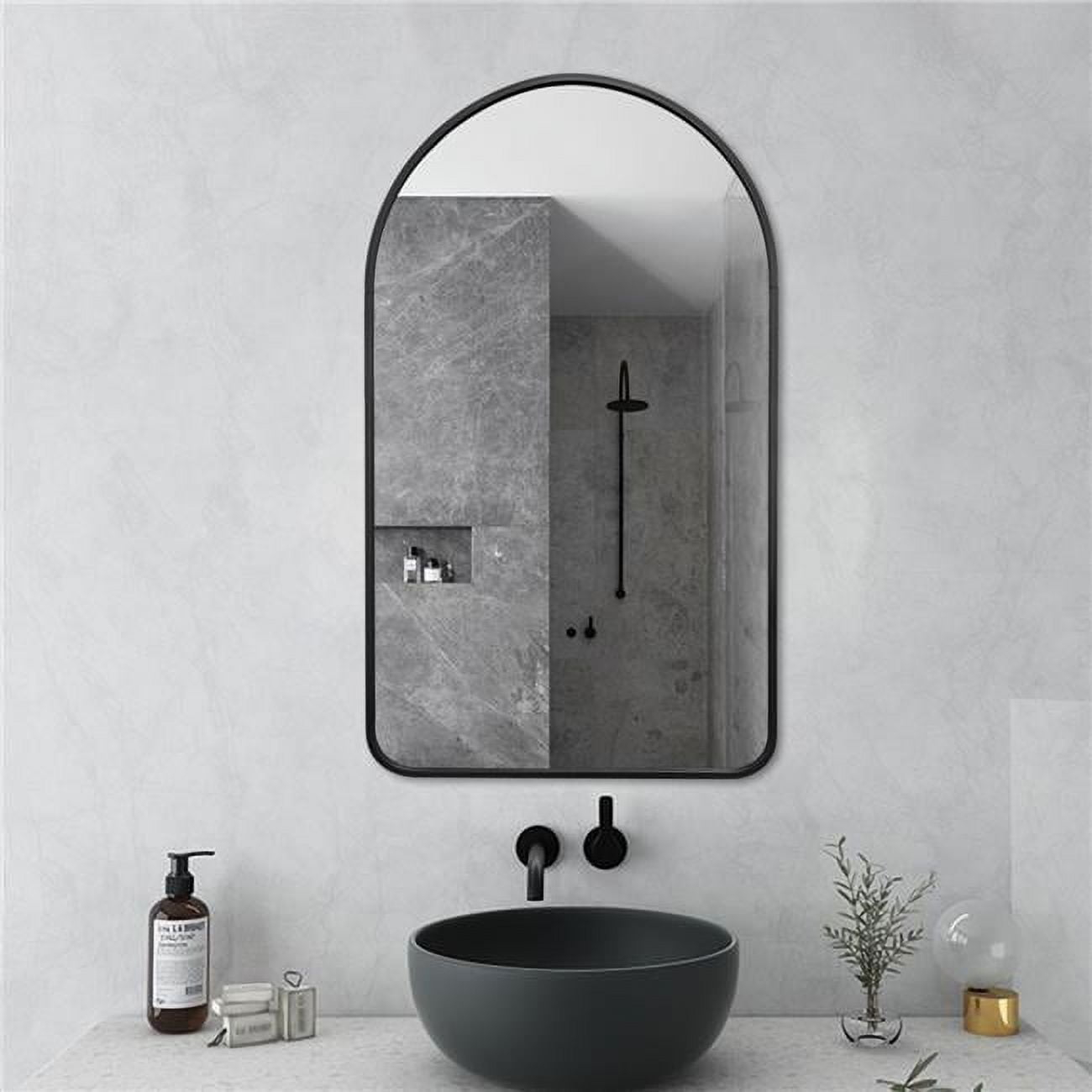 Decor Wonderland B803LK 19.6 x 31.5 in. Rita Black Metal Framed Oval Wall Mirror