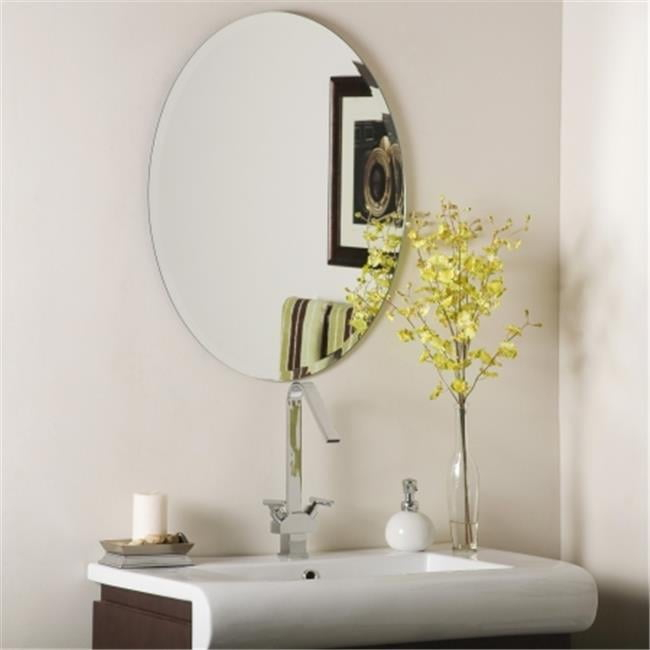 Decor Wonderland SSM2228 Odelia Oval Bevel Frameless Wall Mirror