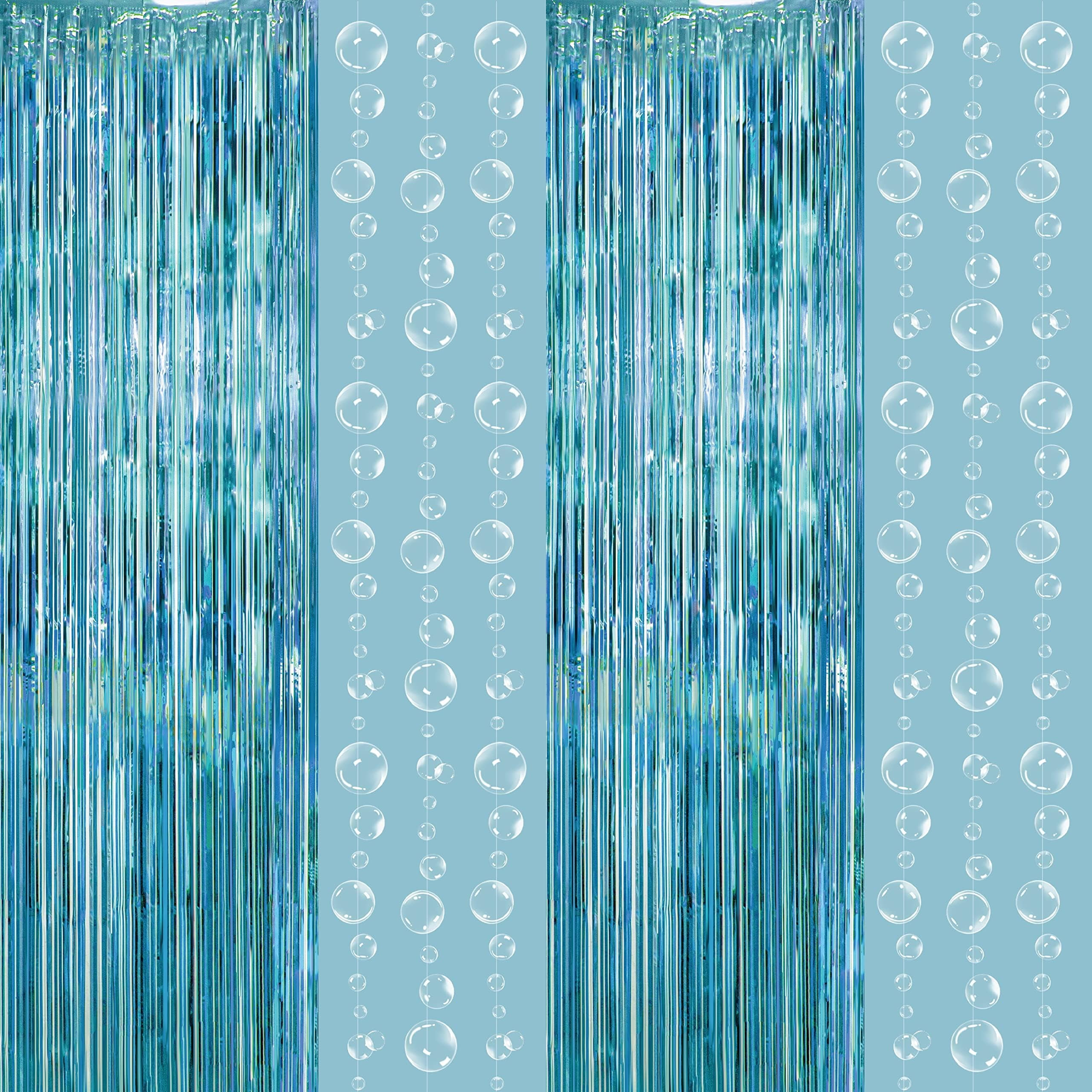 Decor365 Under The Sea STF9 Party Decorations Bubble Garland Backdrop Mermaid Streamer Ocean Theme Foil Fringe Curtain Beach Baby Shower Spongebob Birthday Decor Pool Party Supplies