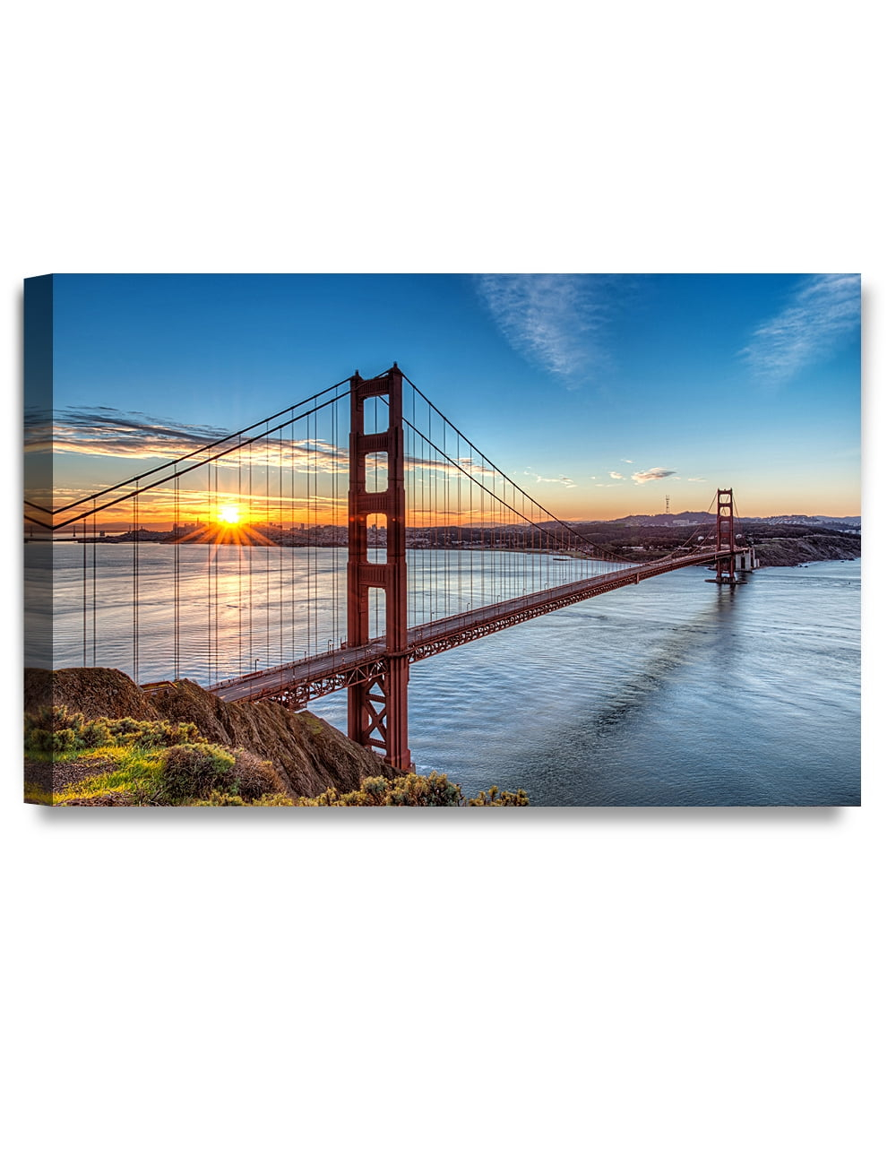 DecorArts - Golden Gate Bridge, San Francisco, Califonia. Giclee Canvas Prints for Wall Decor. 30x20"x1.5"